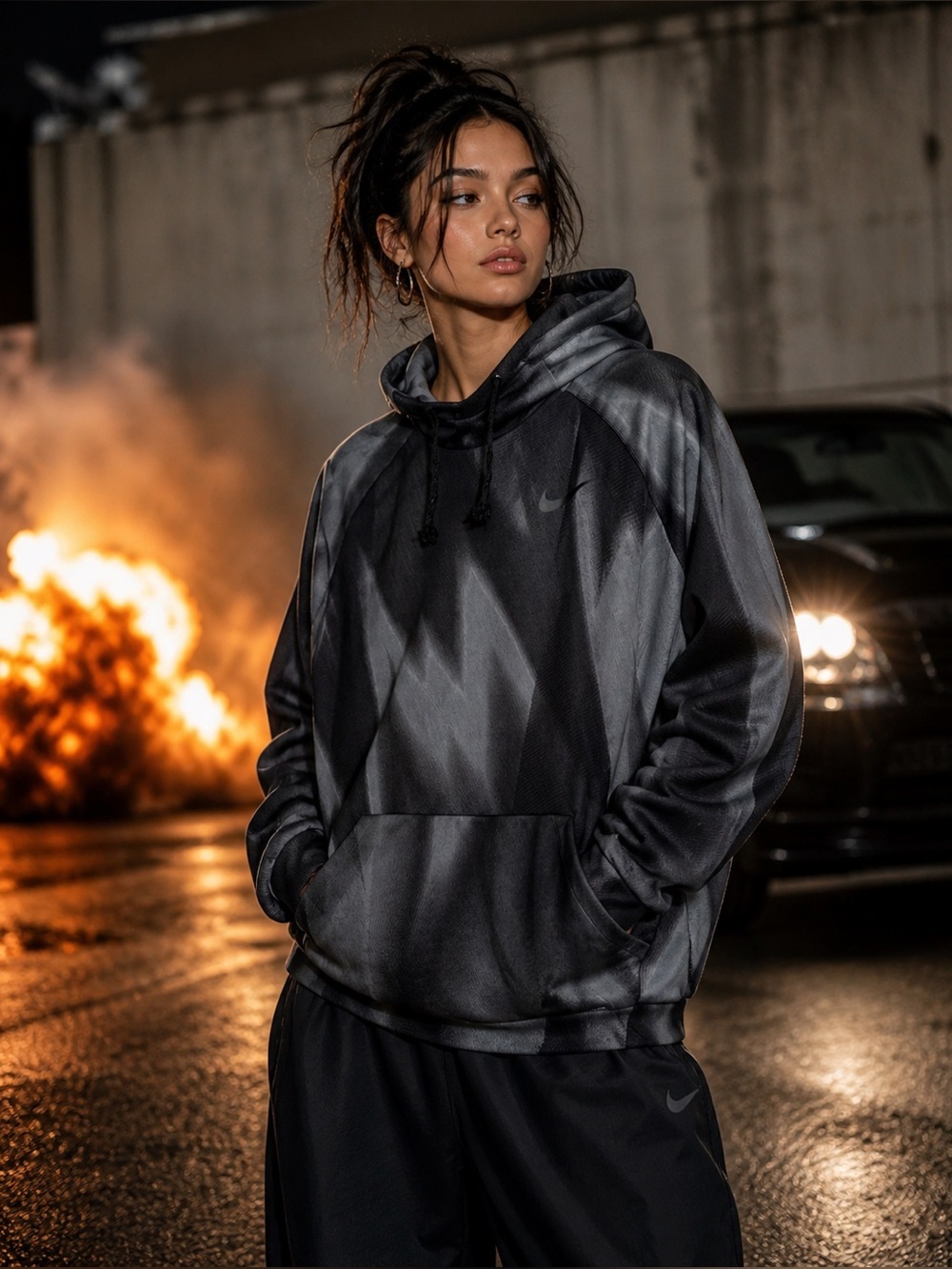 Nike Dri-FIT Women's Gray Hoodie